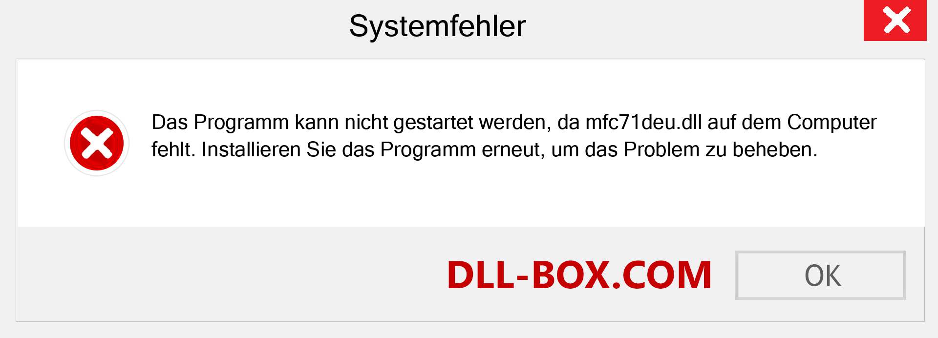 mfc71deu.dll-Datei fehlt?. Download für Windows 7, 8, 10 - Fix mfc71deu dll Missing Error unter Windows, Fotos, Bildern