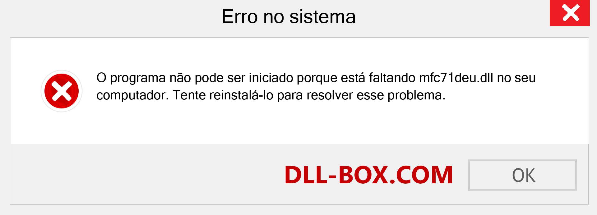 Arquivo mfc71deu.dll ausente ?. Download para Windows 7, 8, 10 - Correção de erro ausente mfc71deu dll no Windows, fotos, imagens